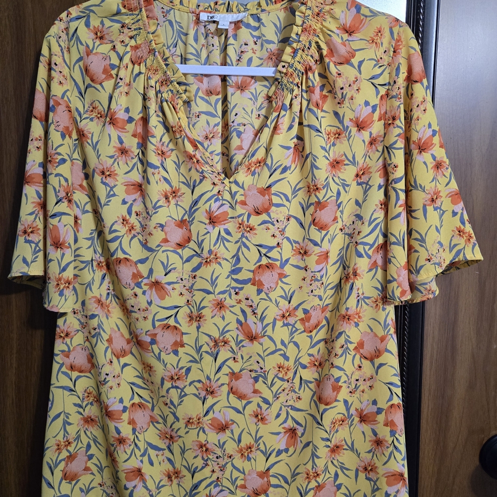 Floral Yellow Top